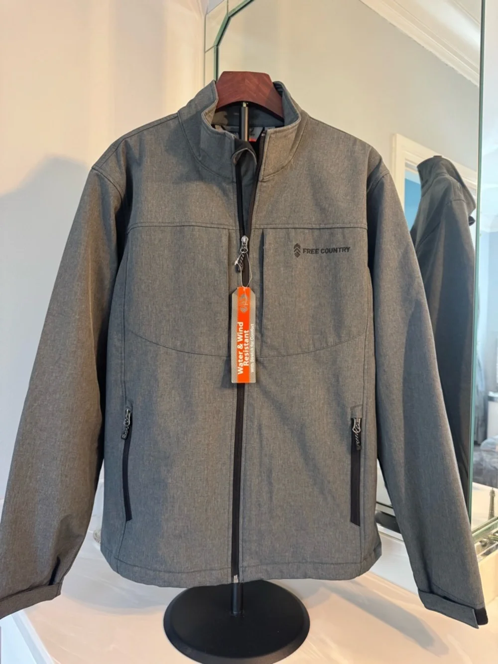 Free Country Men's Grey Heather Softshell Jacket USM